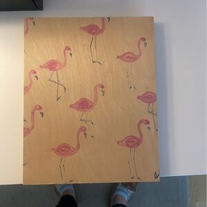 Flamingo Wood Panel Art